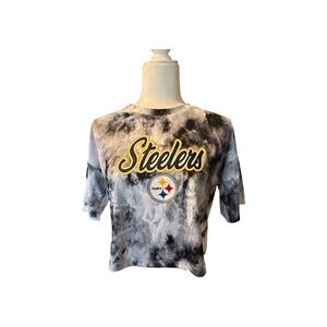 NFL Steelers Kids Tie-Dye Tee - Black and White